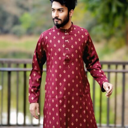 Maroon Grace Punjabi – Timeless Elegance in Every Stitch